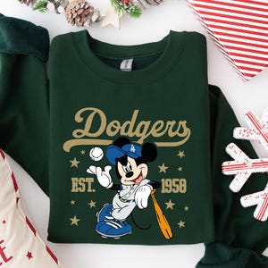 Mickey Baseball Sweater, Retro Mickey Mouse Sweatshirt, Disney Vacation Sweater, Sport Mickey Sweat, Magic Kingdom Sweat, Disney Sport Tee image 3