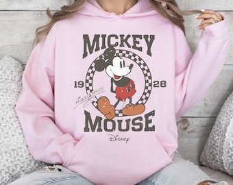 Retro Mickey Mouse Hoodie, Classic Mickey Mouse Hoodie, Disney Vacation Hoodie, Disneyland Mickey Hoodie, Magic Kingdom Mickey  Top