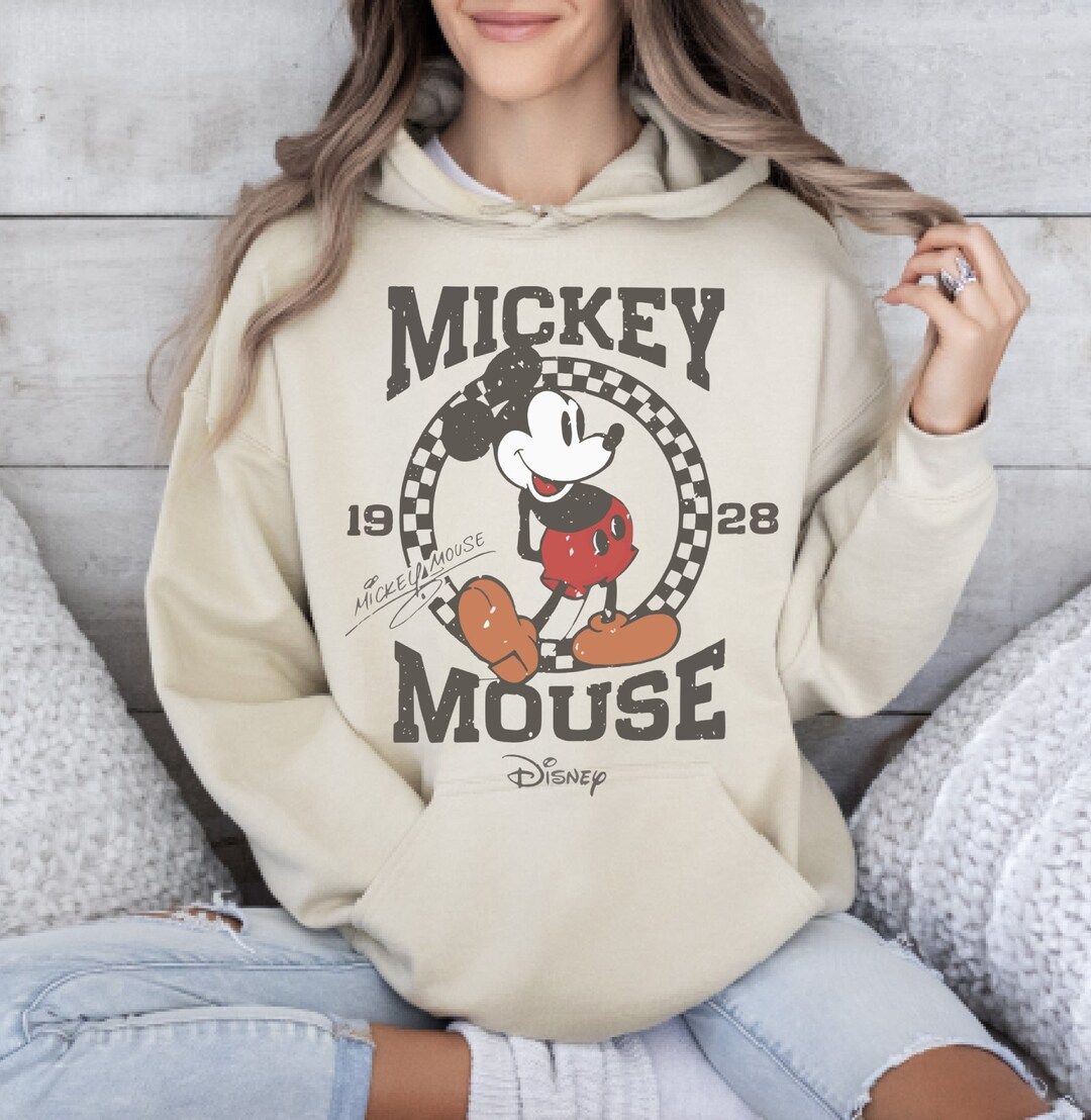 Retro Mickey Mouse Hoodie, Classic Mickey Mouse Hoodie, Disney Vacation ...