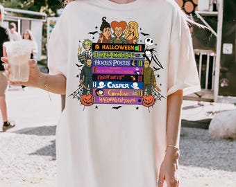 Comfort Colors® 90s Style Retro Vintage Halloween T-Shirt, Funny Halloween Tee, Halloween Horror Shirt, Halloween Characters Tee