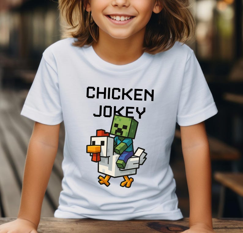 Chicken Jockey T-Shirt, Funny Farm Animal T-Shirt, Perfect for Gamers & Animal Lovers, Cartoon Graphic Shirt, Chicken Lovers Tee, Gamer Gift
