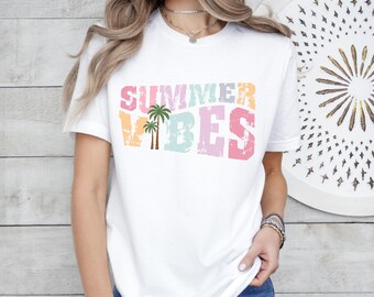 Hello Summer T-Shirt, Retro Comfort Summer TShirt, Trendy Women Shirt, Hello Summer Beach Shirts, Hello Summer Tee, Summer Holiday Gift
