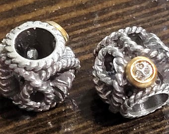 Brighton Silver, Crystal & Enamel Charm Beads, European Style