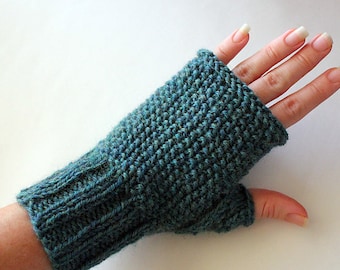 Seeded Fingerless Knit Gloves - Surly Sheep PDF Pattern