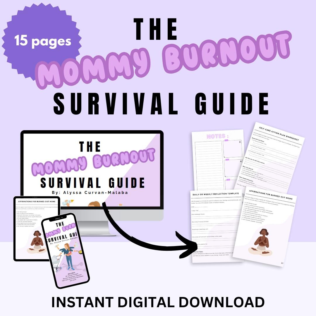 The Mommy Burnout Survival Guide - Instant Download, Worksheets and ...