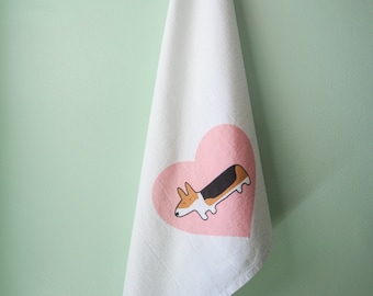 Corgi Dish Towel - Tri Corgi