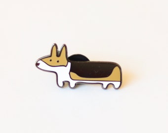 Tri Corgi Enamel Pin