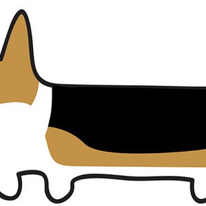 Corgi Car Window Decal Sticker Tri colored image 1