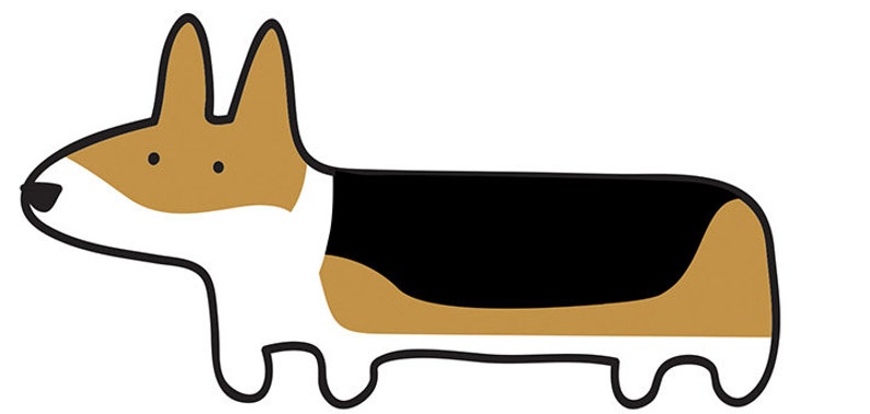 Corgi Car Window Decal Sticker Tri colored image 1