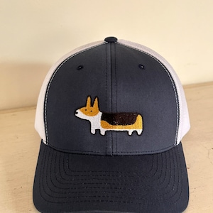 Tri Corgi Embroidered Trucker Cap image 1