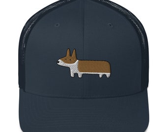 Corgi Embroidered Trucker Cap
