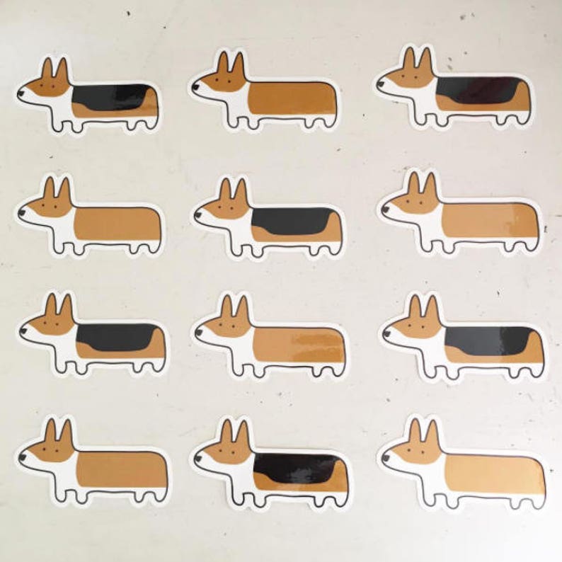 Corgi Car Window Decal Sticker Tri colored image 2