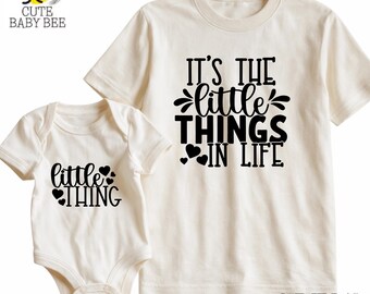 It's Little Things In Life Mommy & Me Matching T-shirt, Mother's Day Baby Bodysuit