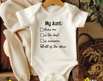 My Aunt Baby Bodysuit: 'All of the Above' - Unique Aunt Gift