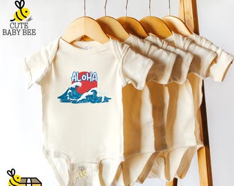 Aloha Baby Bodysuit, Hawaii Toddler Shirt, Cute Beach Gift for Baby Shower