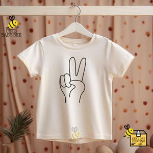 Second Birthday Shirt: Peace Sign Toddler Tee