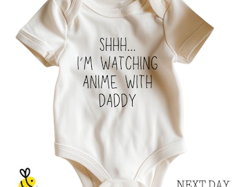 Anime With Daddy Baby Bodysuit: Funny Anime Lover One Piece