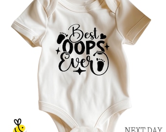 Best Oops Ever Funny Baby Bodysuit, Newborn - Pregnancy Announcement One piece