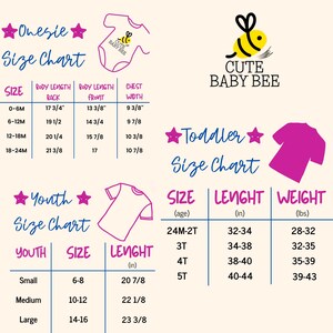 the size chart for a baby girl's size chart