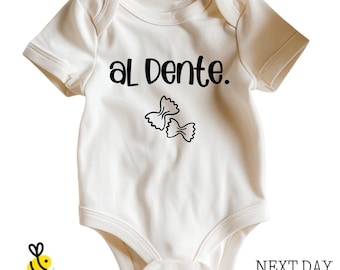 Al Dente Funny Bodysuit, Food Theme Pasta Kids Shirt, Baby Shower One Piece Gift
