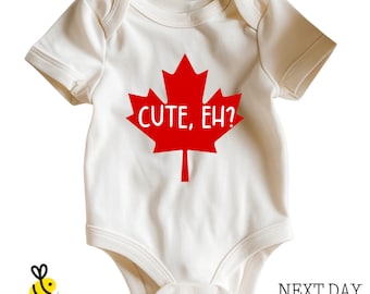 Cute Eh Baby Bodysuit, Canadian One Piece, Unisex Custom Text Kids T-Shirt Gift