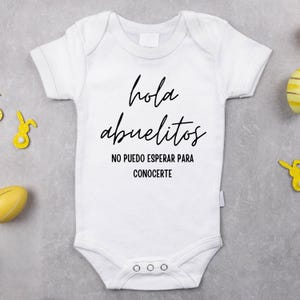 Hola Abuelitos Baby Bodysuit: Spanish Grandparents Gift
