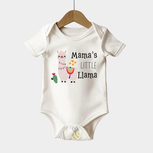 Mama's Little Llama Bodysuit, Animal Print Baby Clothes, Cute Baby Shower Gift, Trendy Llama One Piece, Hipster Toddler Shirt