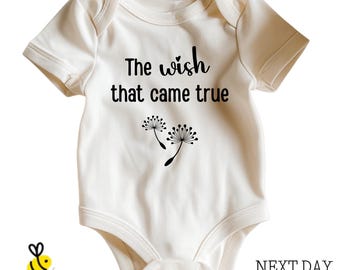 The Wish That Came True Baby Bodysuit, IVF Pregnancy Announcement One Piece