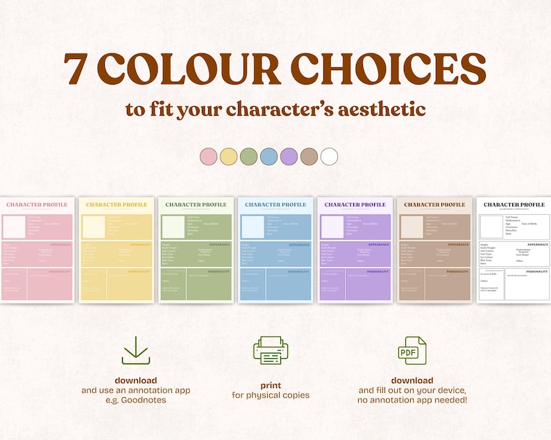 CREATING A CHARACTER PROFILE visual data 4