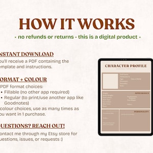 Character Profile Template: Plan & Develop Your Book Characters — Digital Download For Writers image 5
