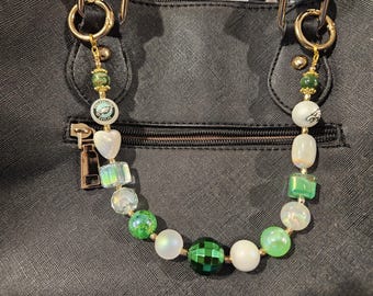 Philadelphia Football Beaded Keychain Purse Charm, Stocking Stuffer for Philly Fans