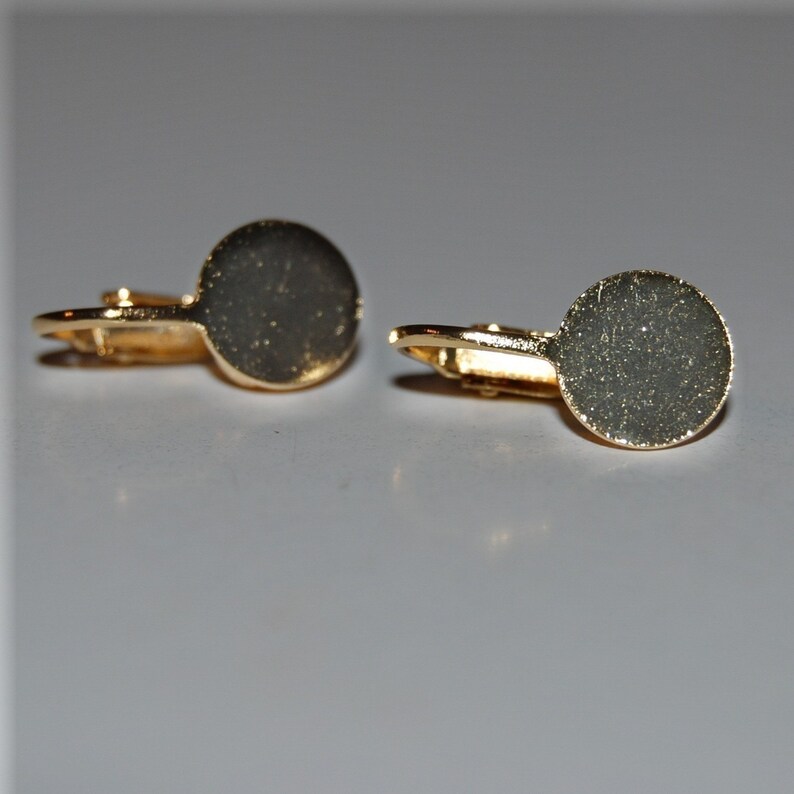 10 Pair/Clip On Earring Findings with 9mm Pad Gold Plated Etsy