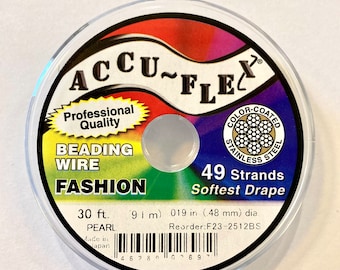 Accu-Flex Pearl 49 Strand .014 Color Coated Stainless Steel 30ft
