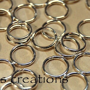 Jumprings 9MM 18GA Silver Plated image 3