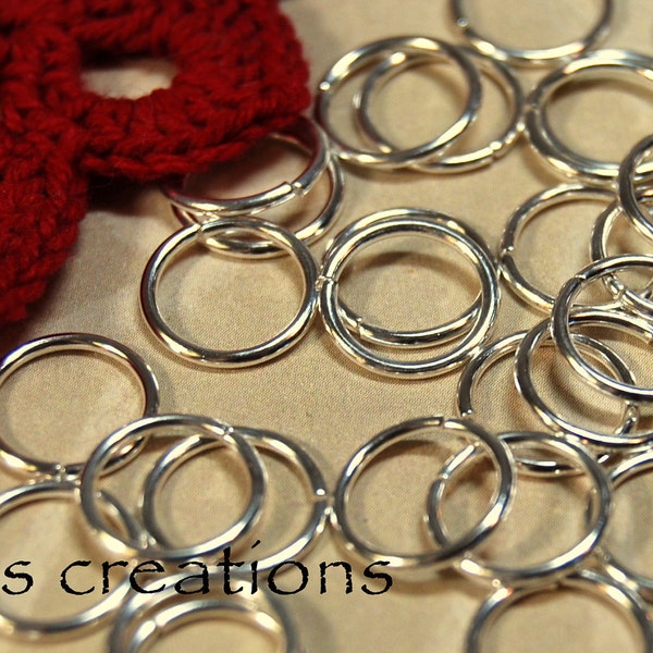 Jumprings 10MM 18GA Silver Plated