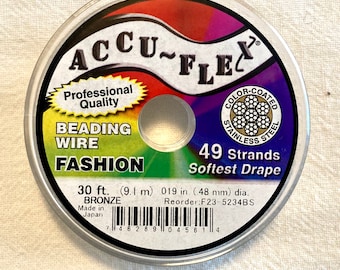 Accu-Flex Bronze 49 Strand .019 Color Coated Stainless Steel 30ft