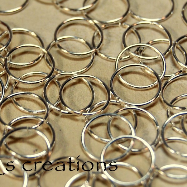 Jumprings 12MM 18GA Silver Plated