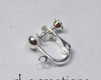 Screwback Earring Components - Silver Plated