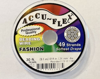 Accu-Flex Pearl 49 Strand .014 Color Coated Stainless Steel 30ft