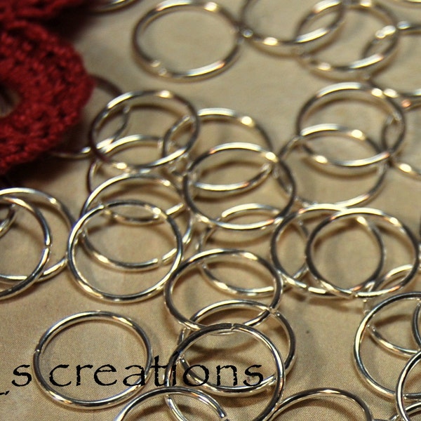 Jump Rings 10MM 20GA Silver Plated