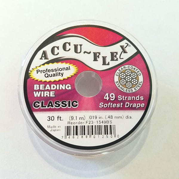 Accu-Flex 49 Strand .019 Clear Coated Stainless Steel  30ft