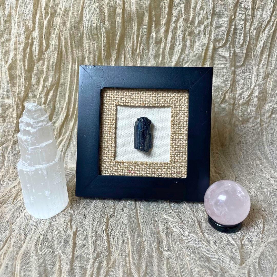 Protective Energy: Black Tourmaline Mini Crystal Grid - Etsy