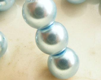 4mm Glass Pearl Beads Round Blue Violet (Qty 25) Z-4P-BV