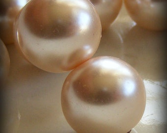 Glass Pearl Beads 12mm Round Shell Pink (Qty 10) Z-12P-SP