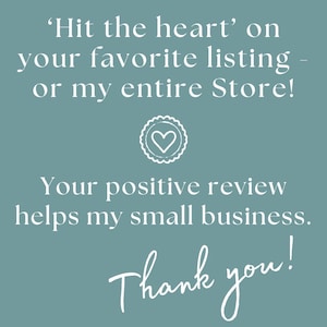 Thank you for leaving a five star review for my small business