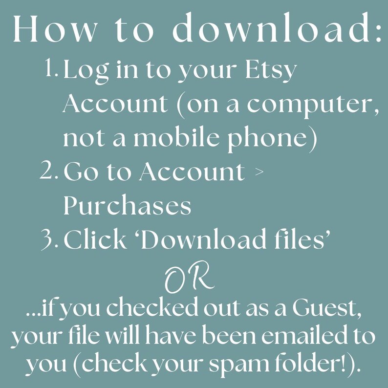 Instructions for how to download digital files, from Gigi Love Your Lifestyle