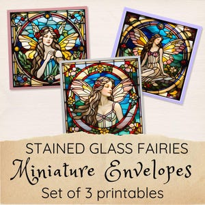 Buntglas-Effekt Fee Party Favor druckbare Mini-Umschläge, niedliches Dankeschön Lehrer Geschenk, kleine Geschenke für den Schullehrer
