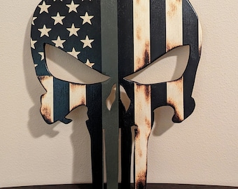 Handcrafted Wooden Punisher Plaque