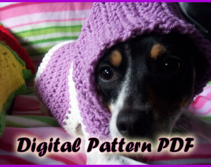 Crocheted Hooded Dog Sweater Pattern PDF Small and Medium Sizes Etsy