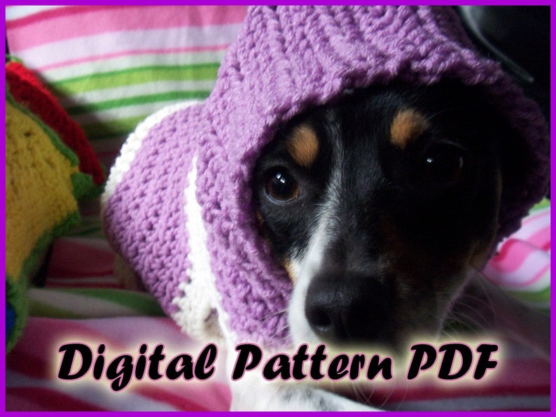 Crocheted Hooded Dog Sweater Pattern PDF Small and Medium Etsy